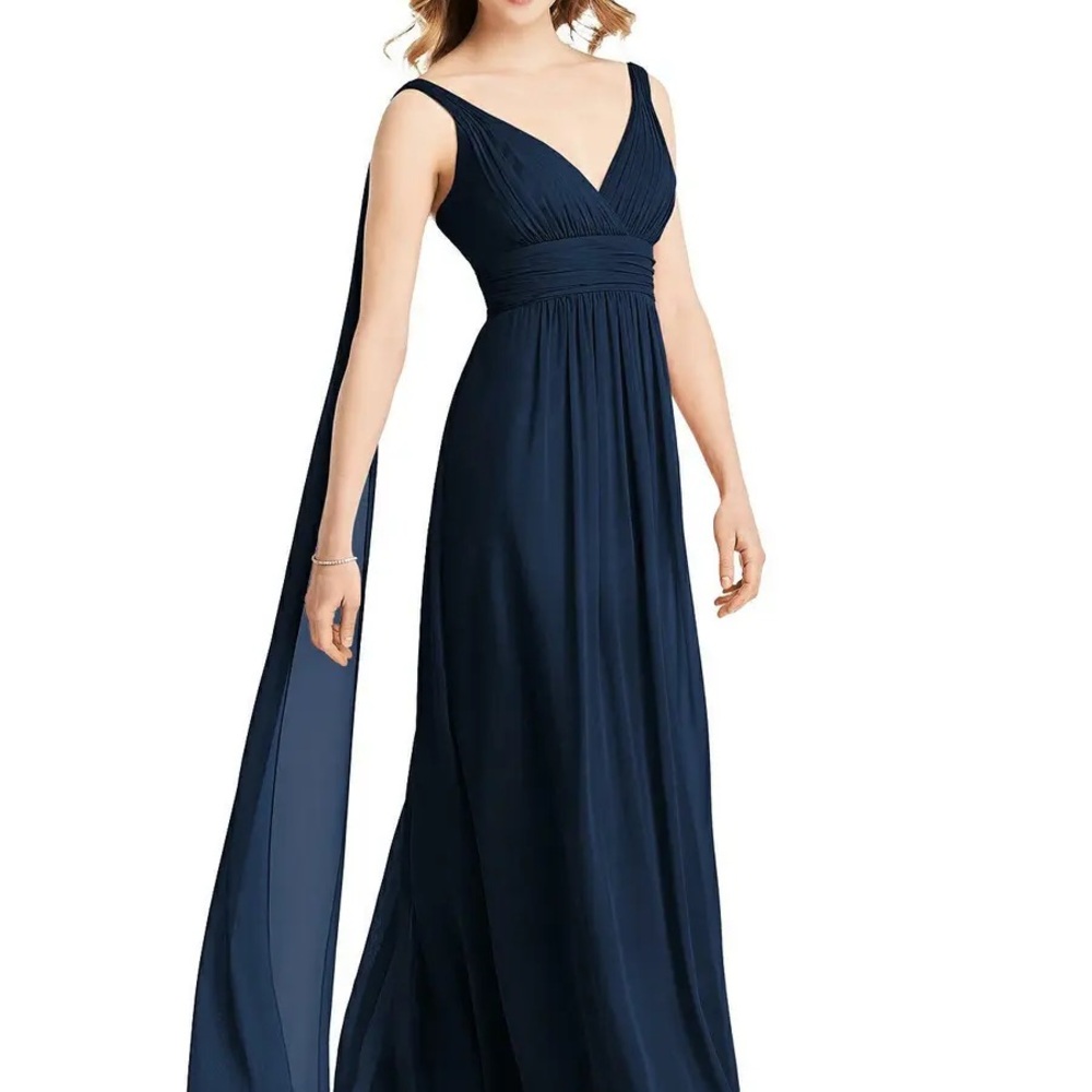 Jenny Packham JP1027 Bridesmaid Dress with Streamers size 4 Midnight (Navy blue)